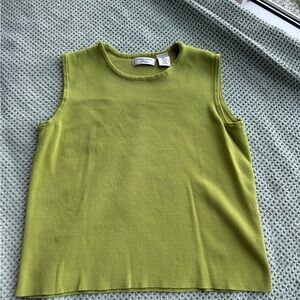 Laura Ashley Green Boxy Sleeveless Tank Top